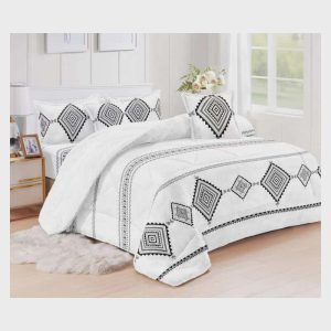 Bračna posteljina sa geometrijskim uzorkom