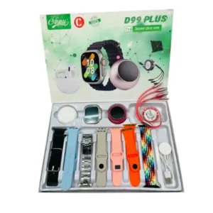 Pametni sat D99 Plus – set sa Bluetooth slušalicama, zvučnikom i više narukvica